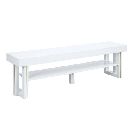 Acme - Paxley Tv Stand LV01613 White High Gloss Finish
