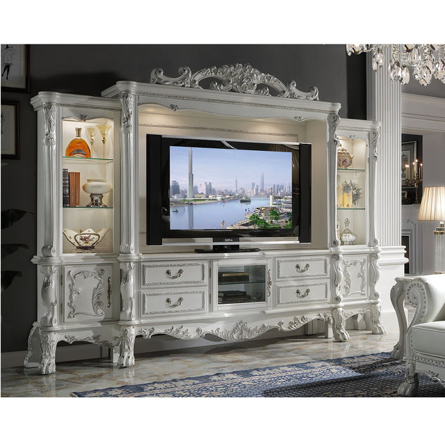 Acme - Dresden Entertainment Center LV01713 Bone White Finish