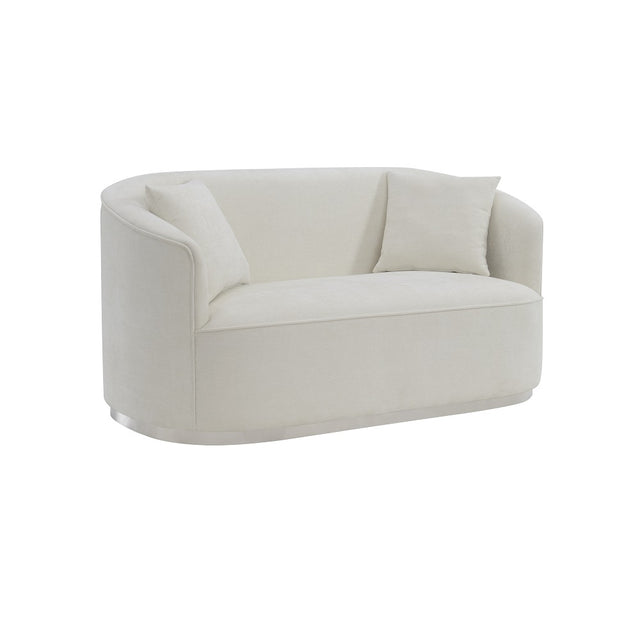 Acme - Odette Loveseat W/2 Pillows LV01918 Beige Chenille