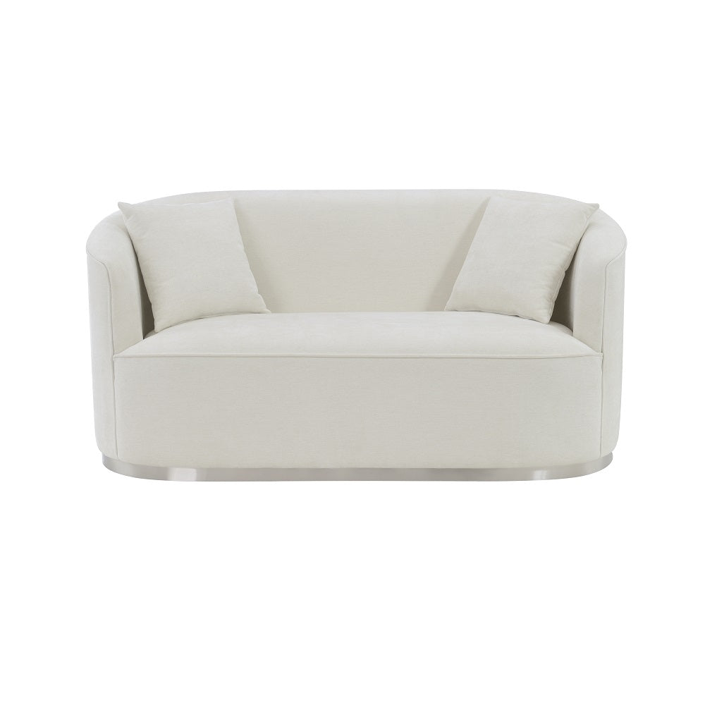 Acme - Odette Loveseat W/2 Pillows LV01918 Beige Chenille