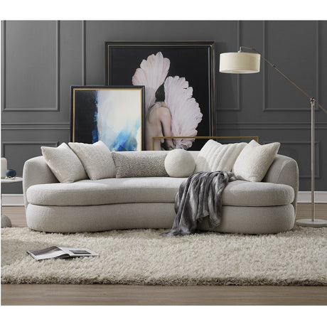 Acme - Iniko Sofa W/6 Pillows LV02542 Beige  Boucle