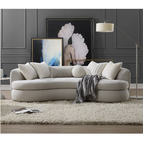 Acme - Iniko Sofa W/6 Pillows LV02542 Beige  Boucle