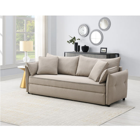 Acme - Irina Sofa W/Sleeper LV03110 Beige Fabric