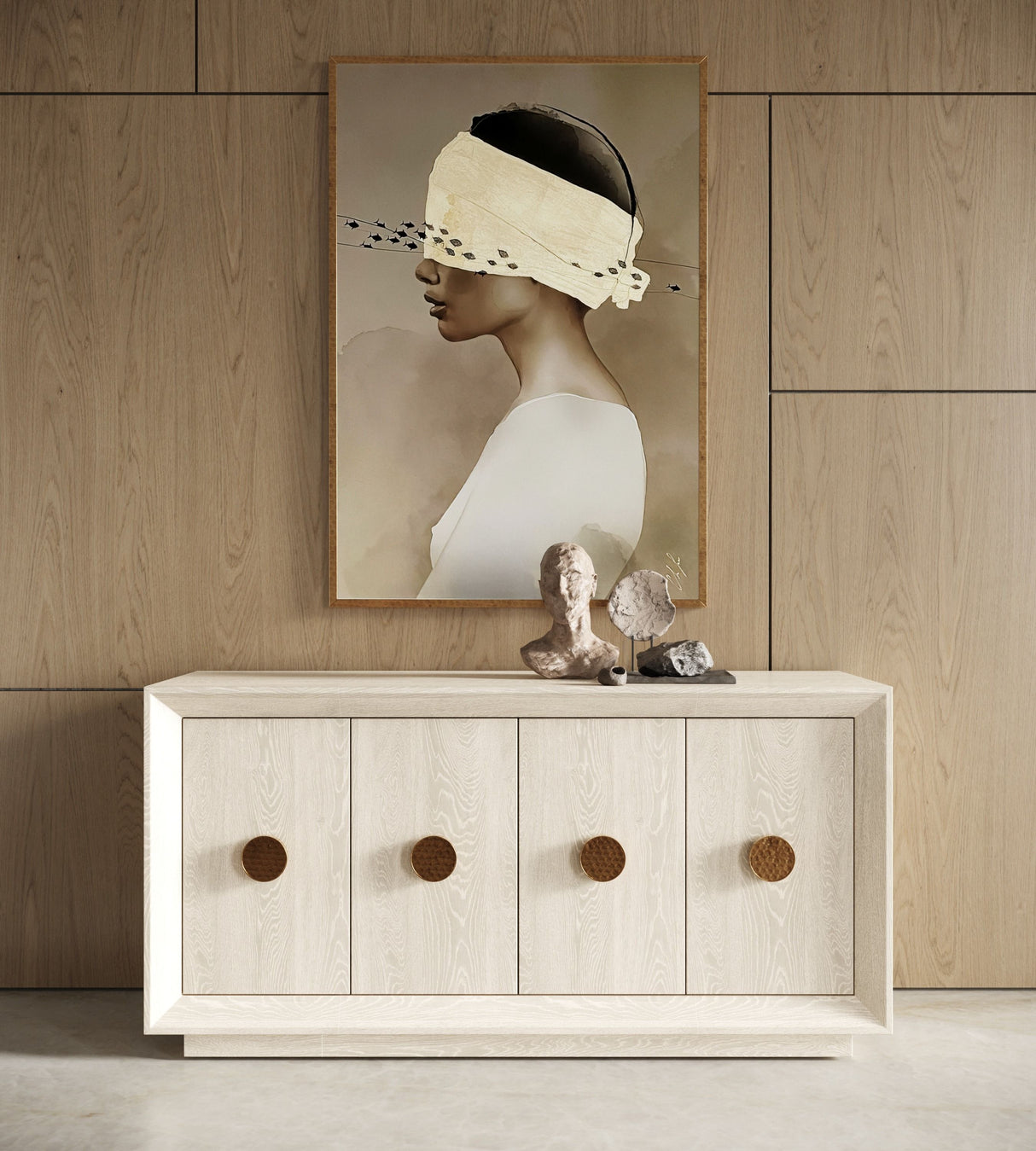 Modrest Marjorie - Modern Cream & Brushed Gold Buffet | VIG - Home Elegance USA