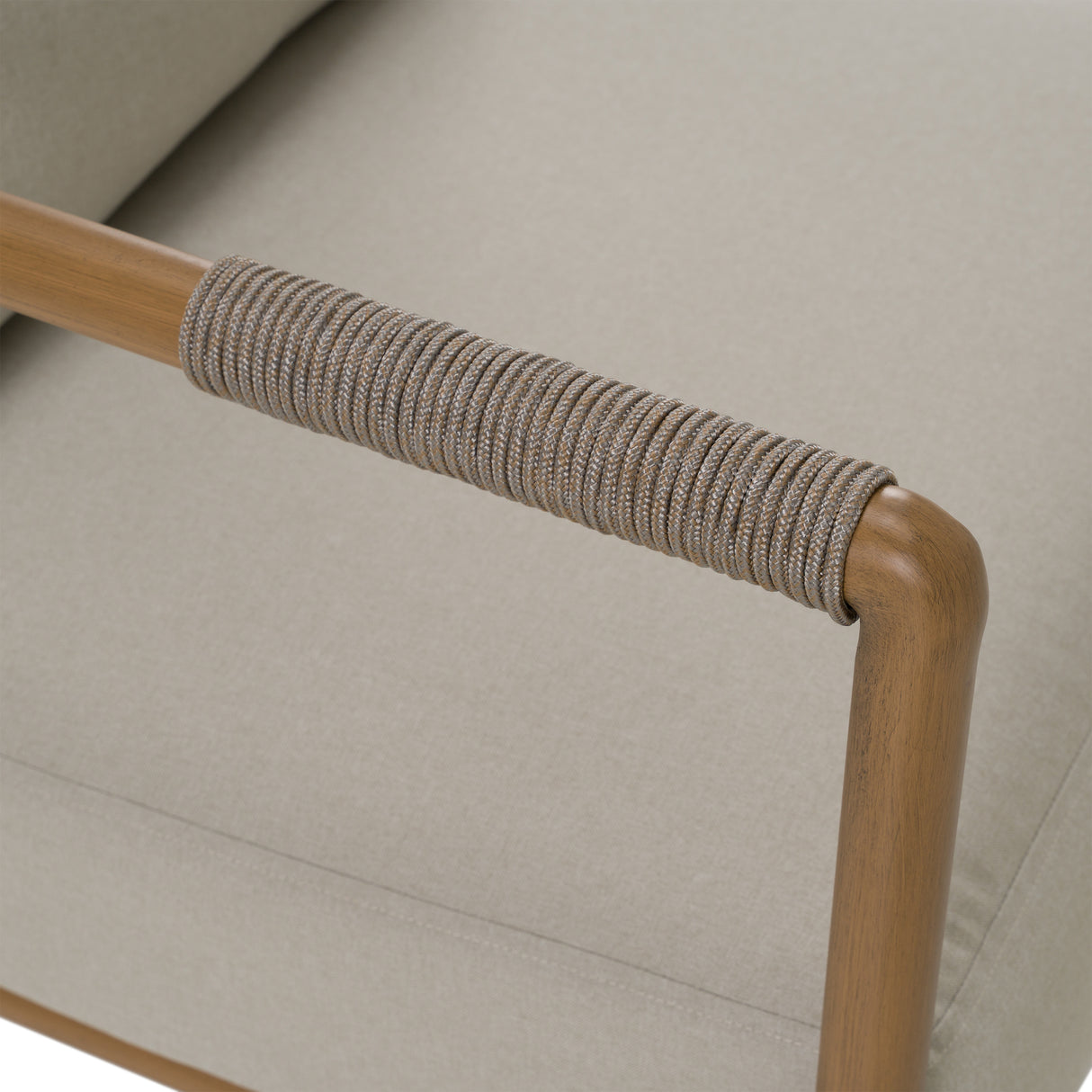 Malta - Outdoor Light Grey + Teak Sofa Set - View Image 1