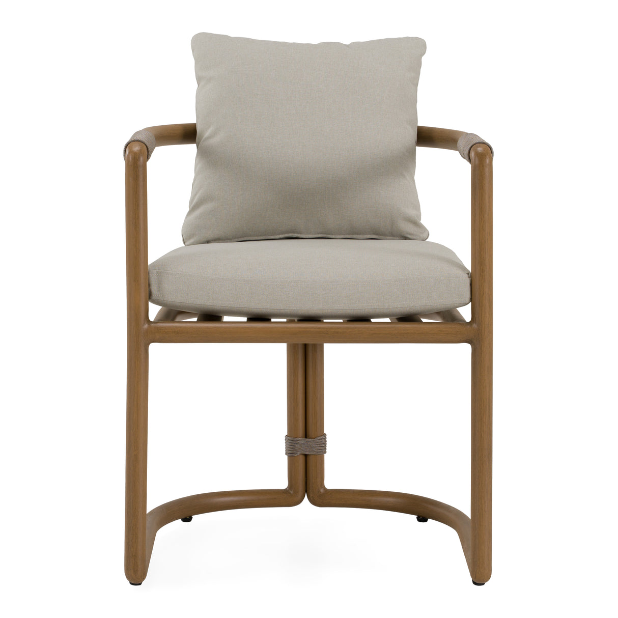 Malta - Outdoor Light Grey + Teak Dining Set - View Image 1