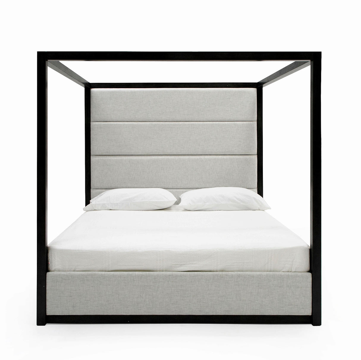 Manhattan- Contemporary Canopy Grey Bedroom Set-queen - View Image 1