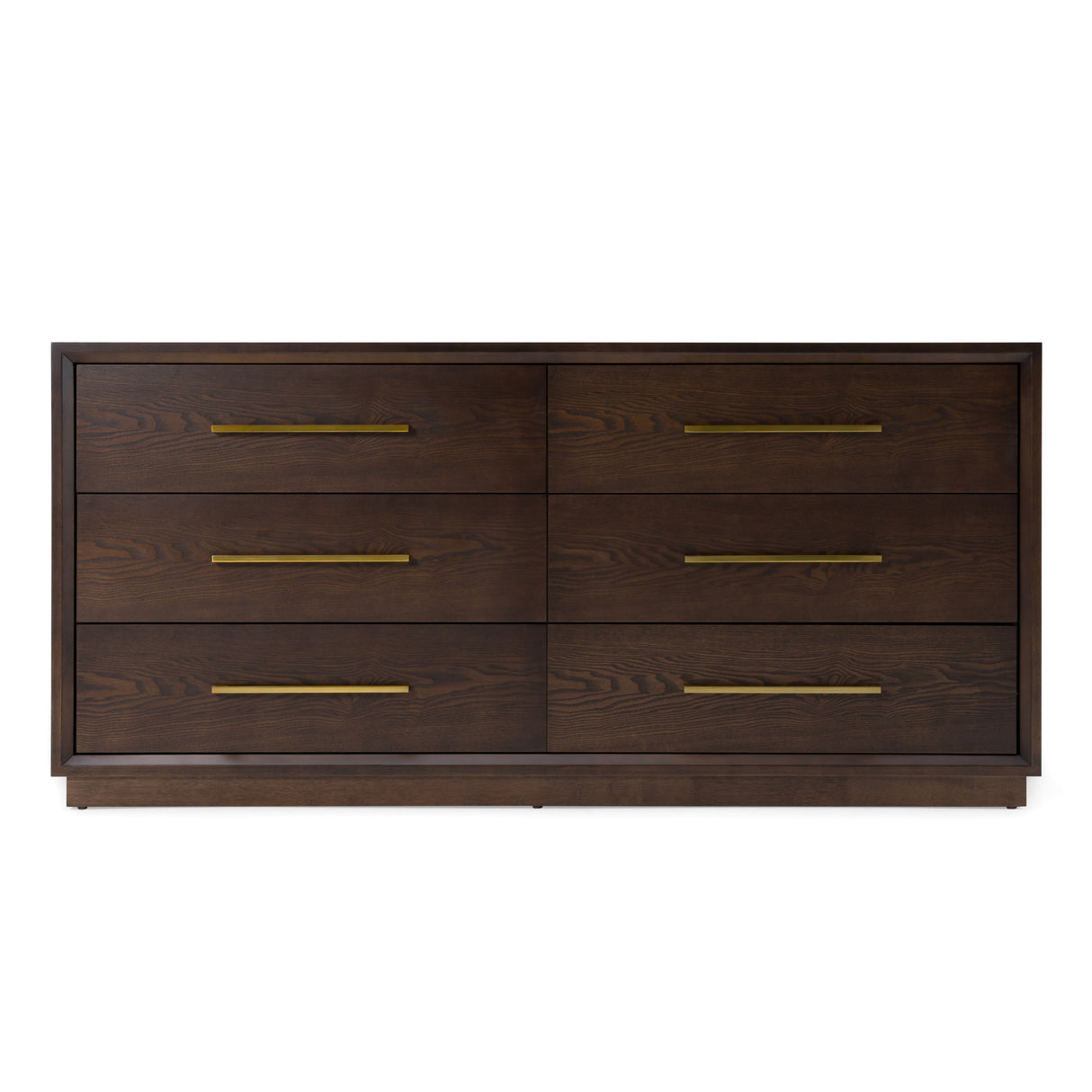 Manhattan - Contemporary Brown Oak and Gold Dresser - View Image 1