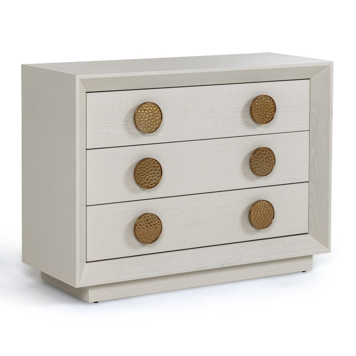Modrest Marjorie - Modern Cream & Brushed Gold Nightstand | VIG