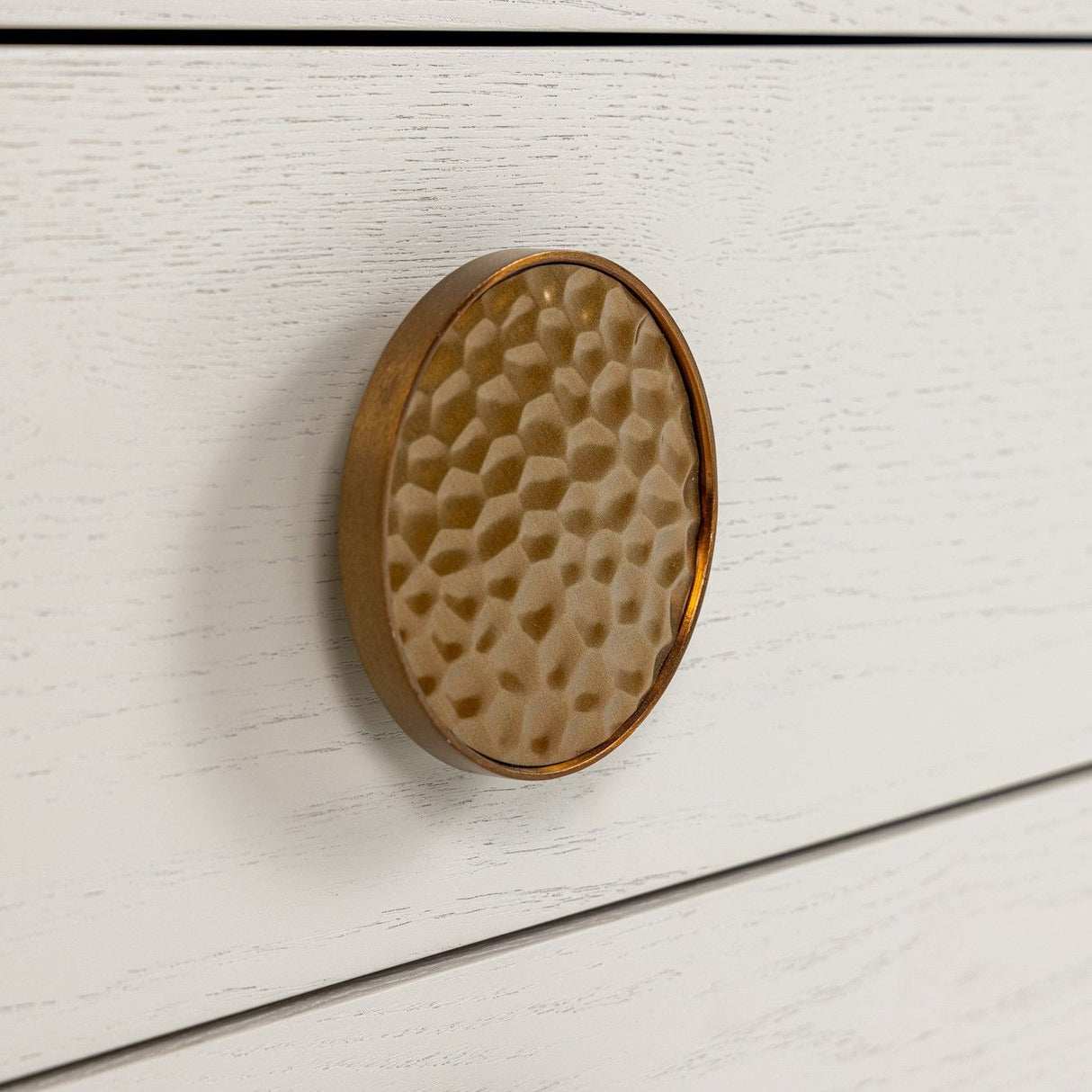 Modrest Marjorie - Modern Cream & Brushed Gold Nightstand | VIG