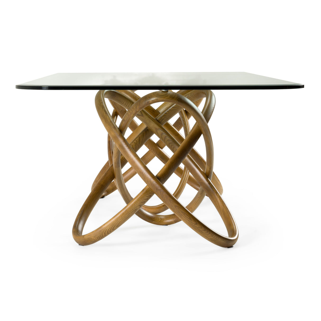 Modrest Mason Modern Glass & Walnut Dining Table Vgcsdt-16092