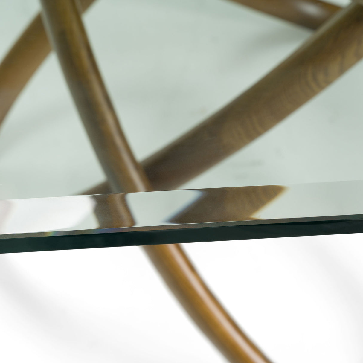 Modrest Mason Modern Glass & Walnut Dining Table Vgcsdt-16092