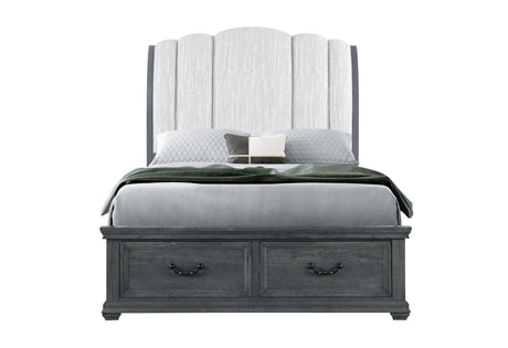 Rowan Grey Storage Queen Bed | Global