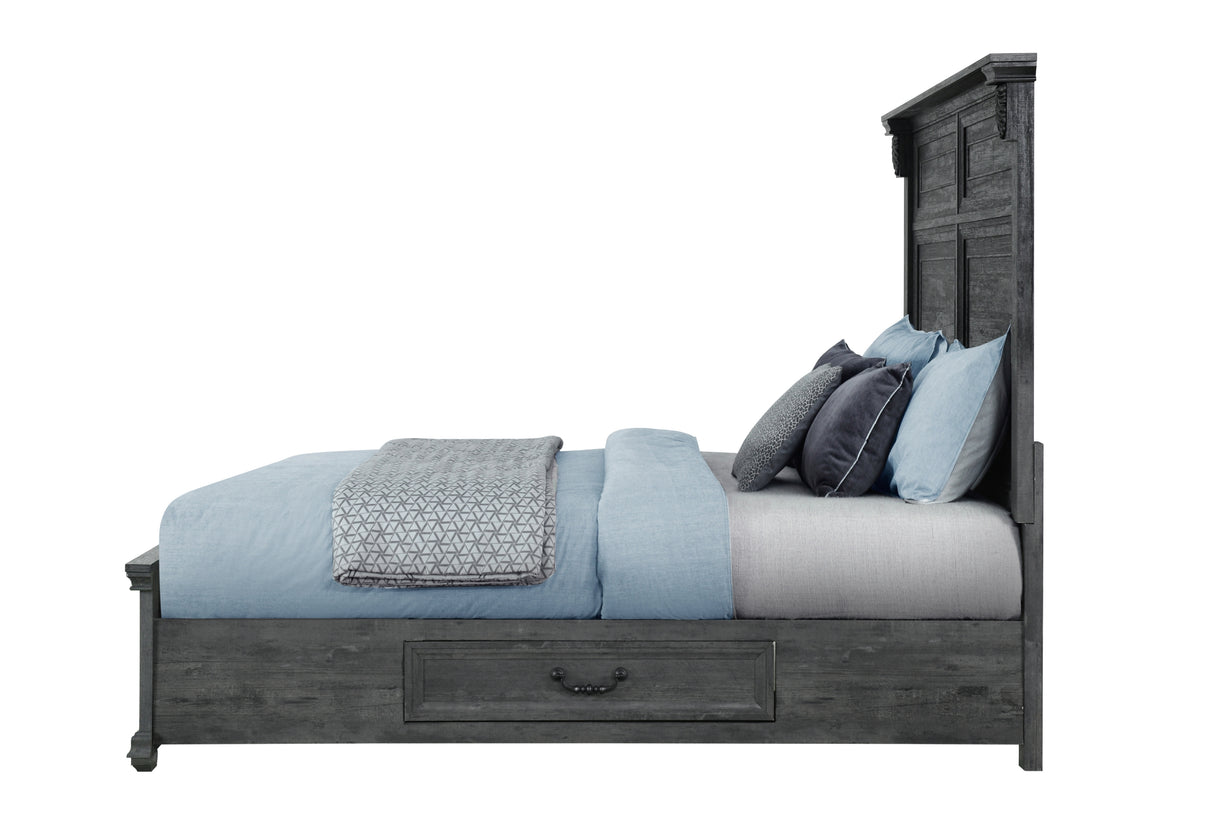 Tatum Grey Full Bed With Storage | Global