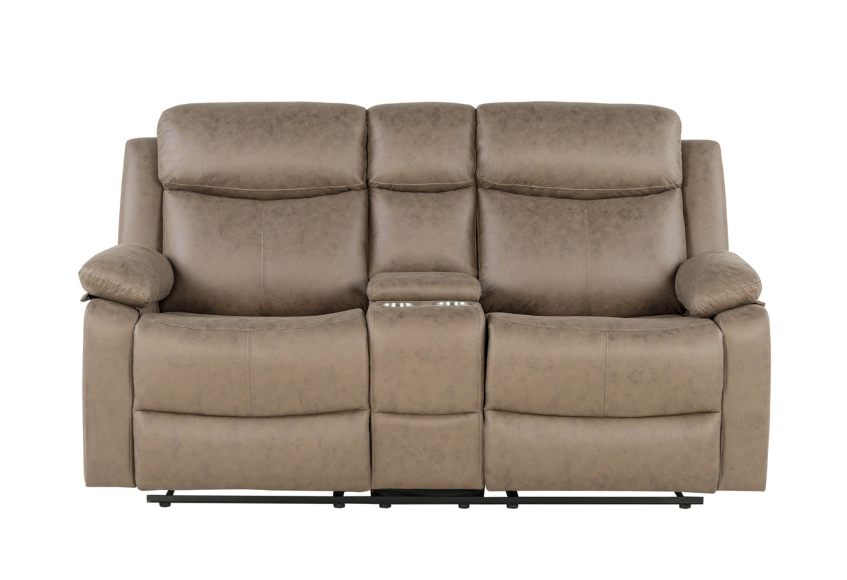 U6026 Brown Console Reclining Loveseat | Global Furniture USA - Home Elegance USA
