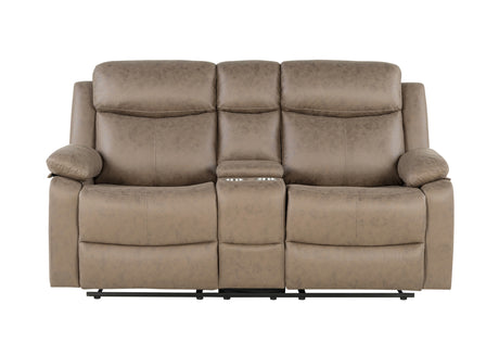 U6026 Brown Console Reclining Loveseat | Global Furniture USA - Home Elegance USA
