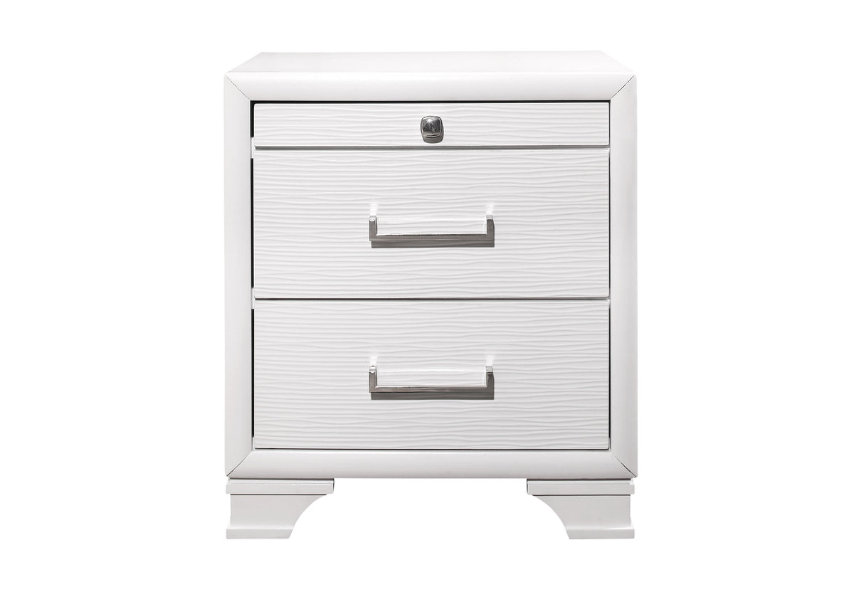 Jordyn White Nightstand | Global Furniture USA - Home Elegance USA