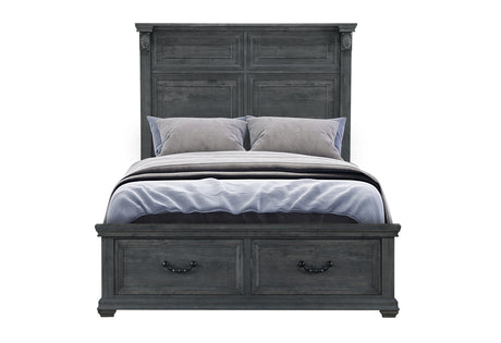 Tatum Grey Full Bed With Storage | Global