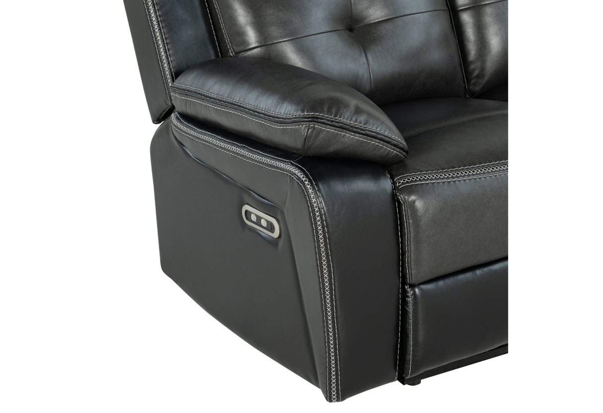 U5050 Blanche Charcoal/Black Power Recliner | Global Furniture USA