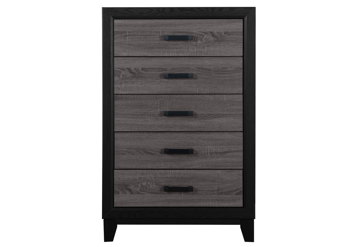 Lisbon Grey And Black Chest | Global - Home Elegance USA