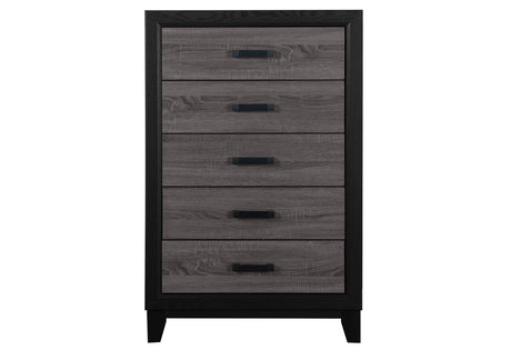 Lisbon Grey And Black Chest | Global - Home Elegance USA