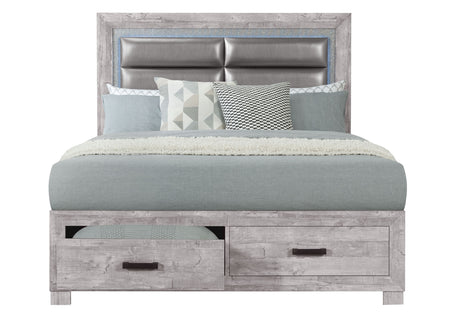 Nolan Grey Queen Bed | Global - Home Elegance USA