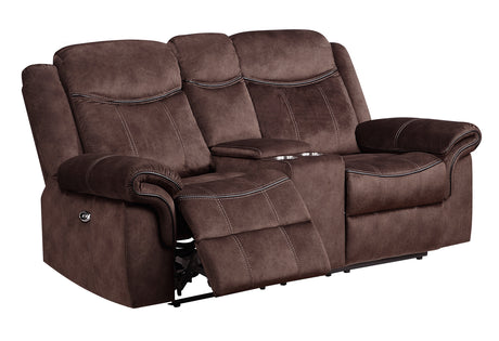 U2200 Domino Coffee Power Console Reclining Ls With Power Switch | Global Furniture USA