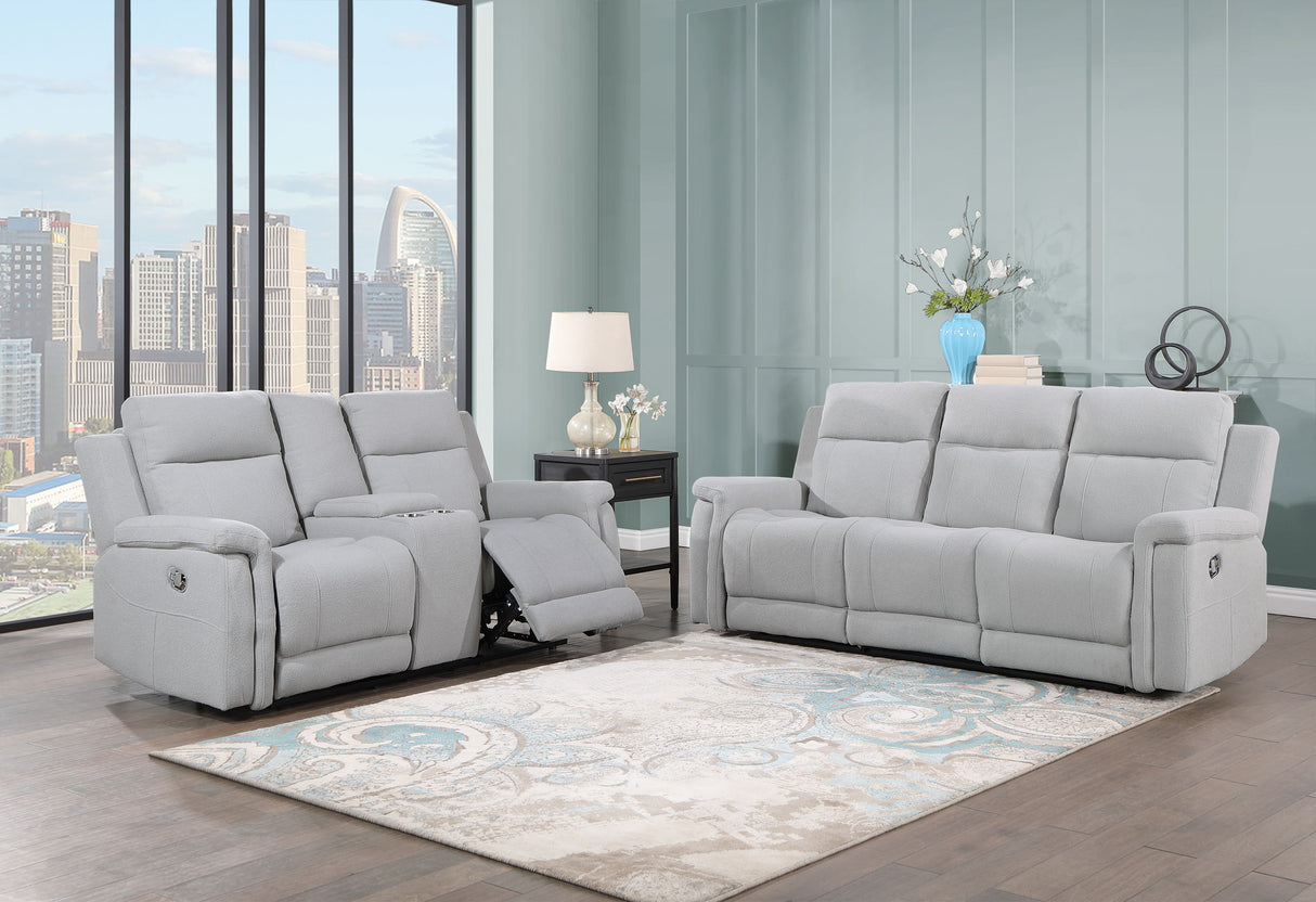 U1797 Grey Console Reclining Loveseat | Global Furniture USA