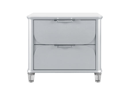 Lando Silver Nightstand | Global Furniture USA - Home Elegance USA