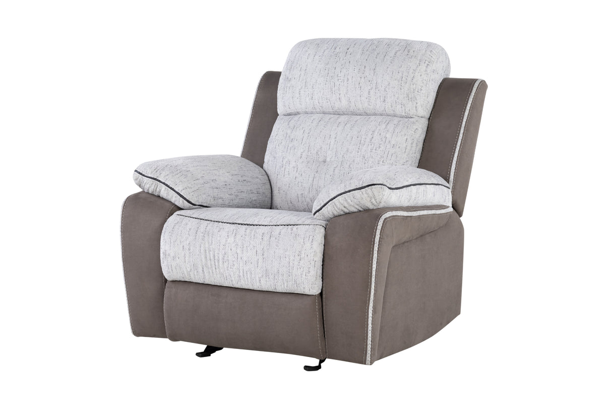 U5050 Light Grey/Dark Grey 30 Glider Recliner | Global Furniture USA