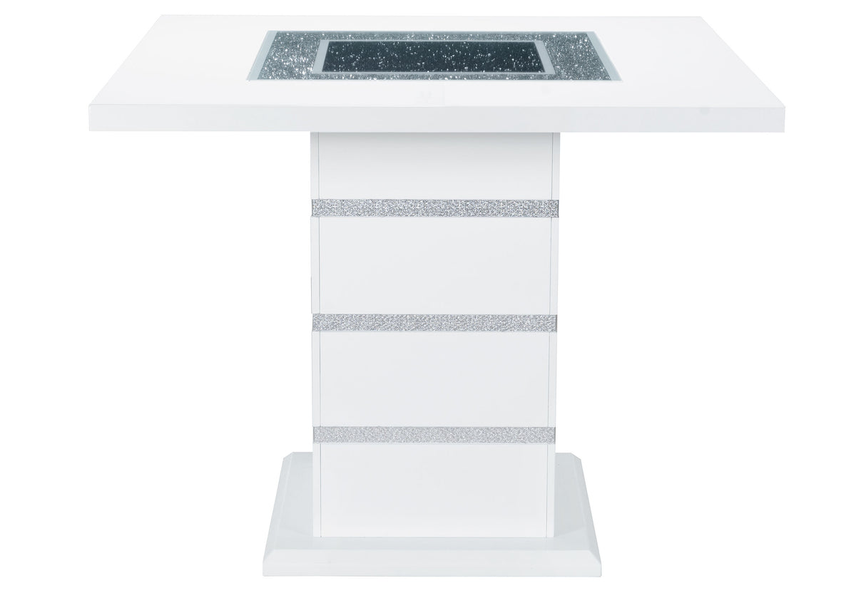 Monaco White Bar Table - Home Elegance USA