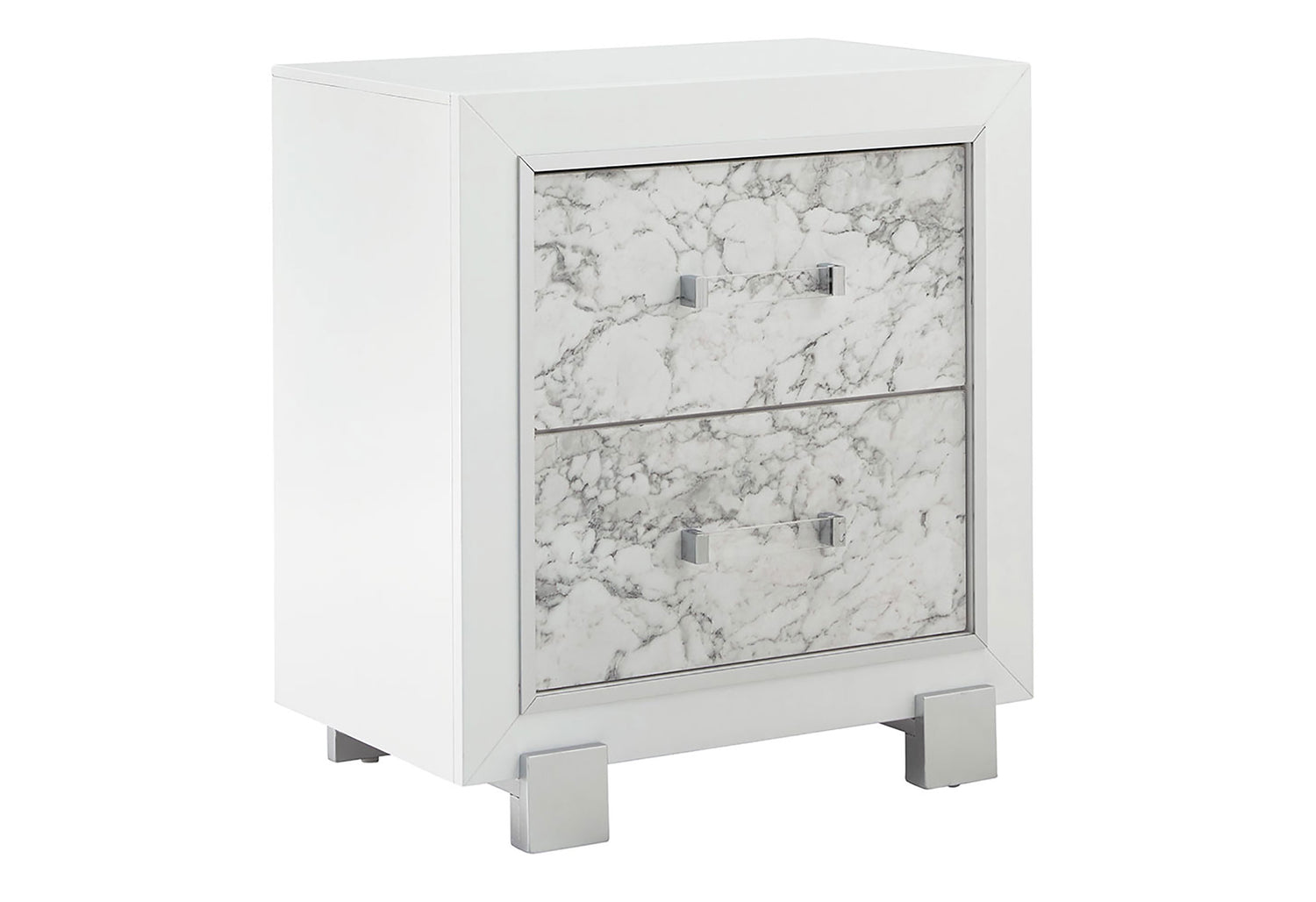 Santorini White Nightstand | Global Furniture USA
