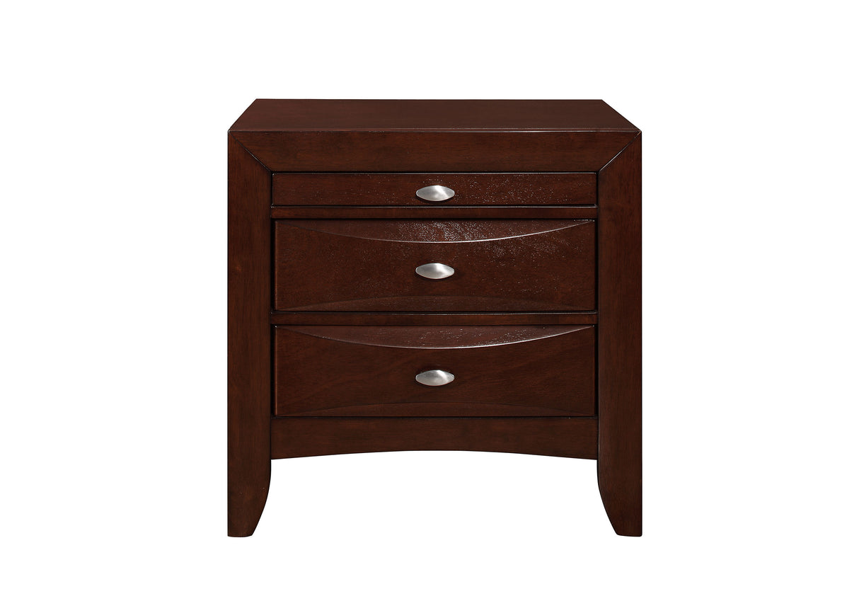 Linda New Merlot Nightstand | Global Furniture USA - Home Elegance USA