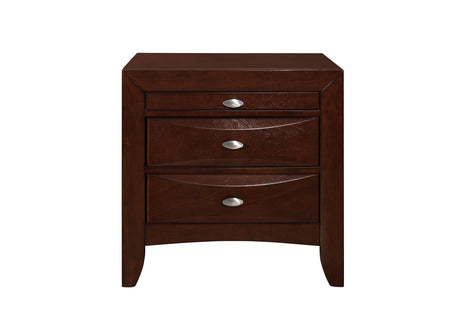 Linda New Merlot Nightstand | Global Furniture USA - Home Elegance USA