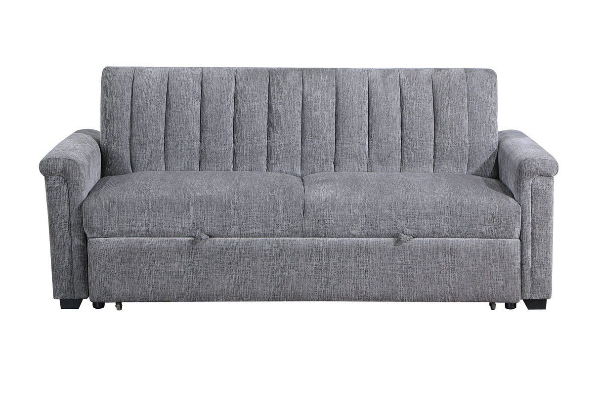 U0201 Dark Grey Pull Out Sofa | Global Furniture USA
