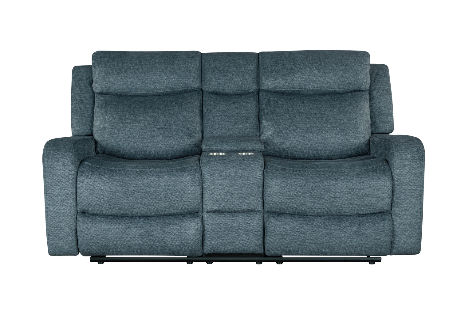 U6024 Dark Grey 9 Console Reclining Loveseat | Global Furniture USA