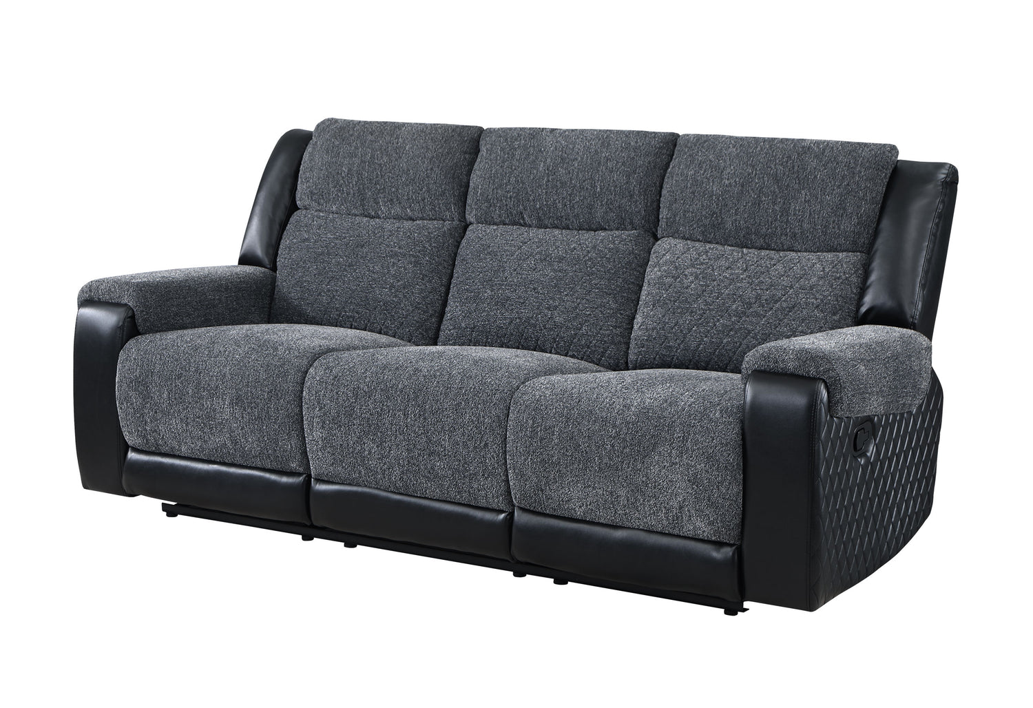 U5914 Grey/Black Reclining Sofa | Global Furniture USA