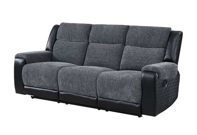 U5914 Grey/Black Reclining Sofa | Global Furniture USA