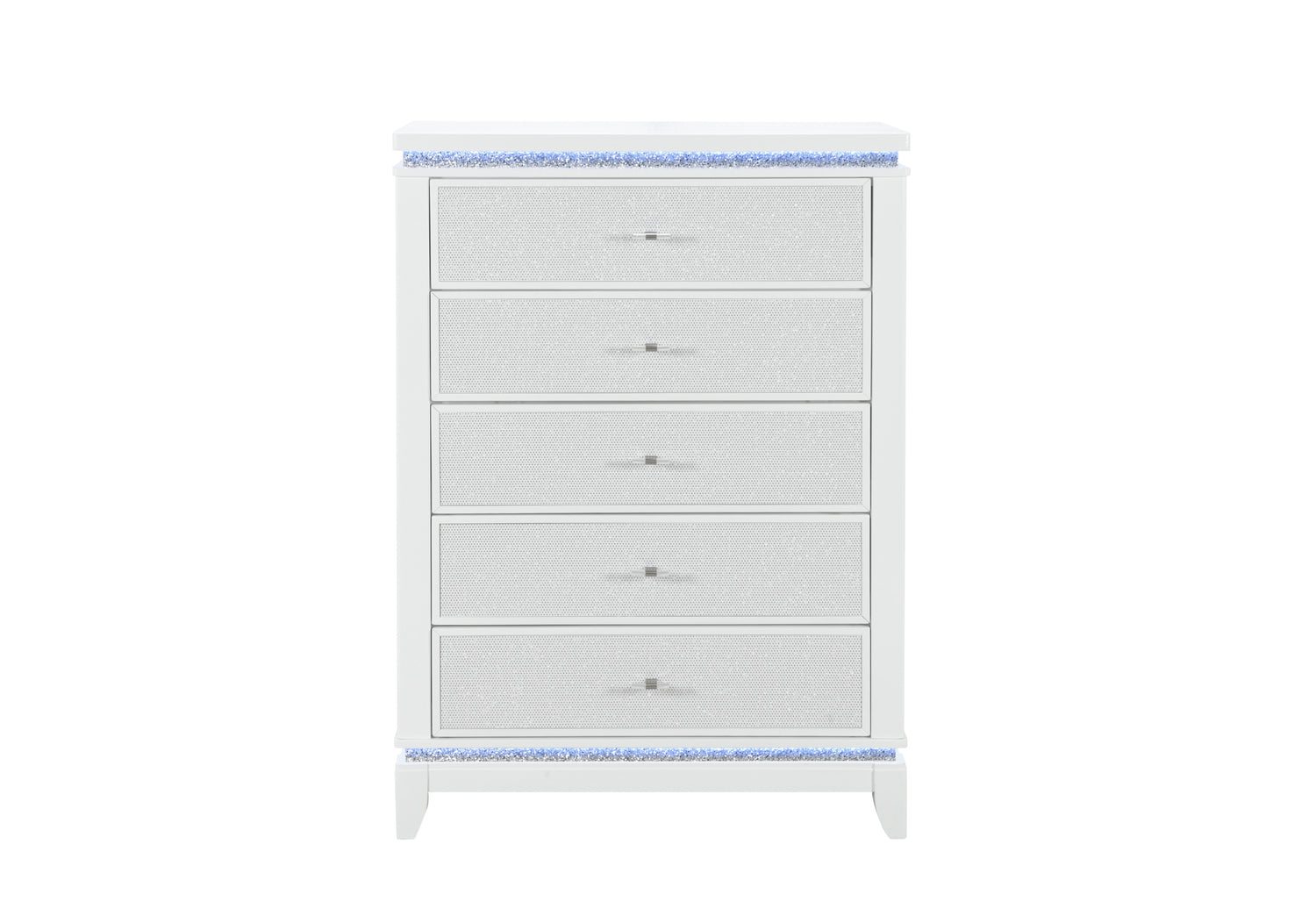 Alina White Chest W/ Led | Global - Home Elegance USA