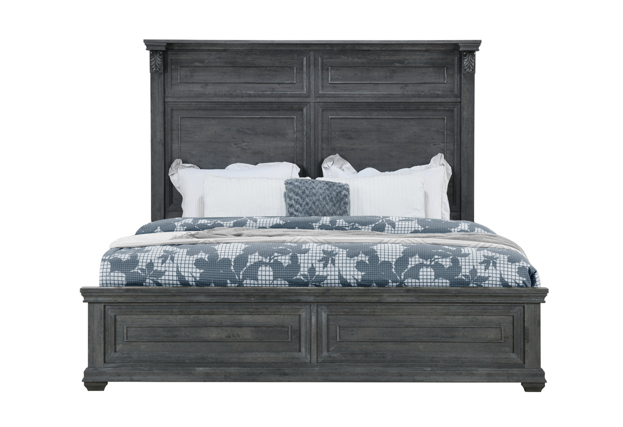 Tatum Grey King Bed Without Storage | Global