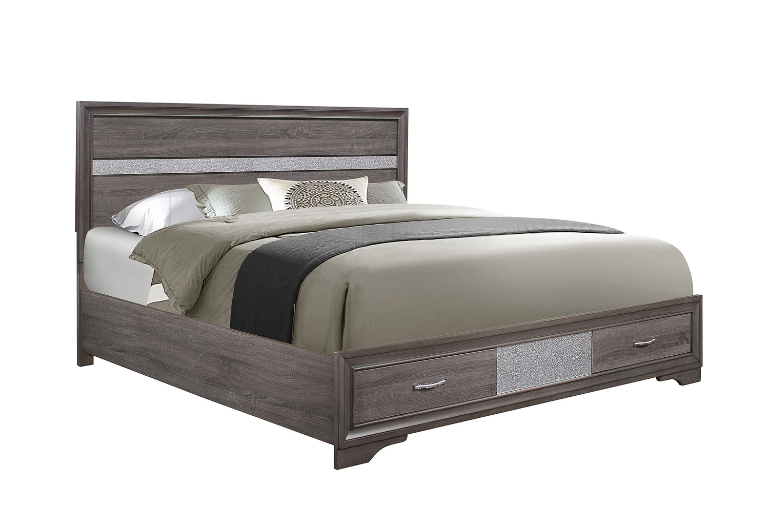 Seville Grey King Bed | Global