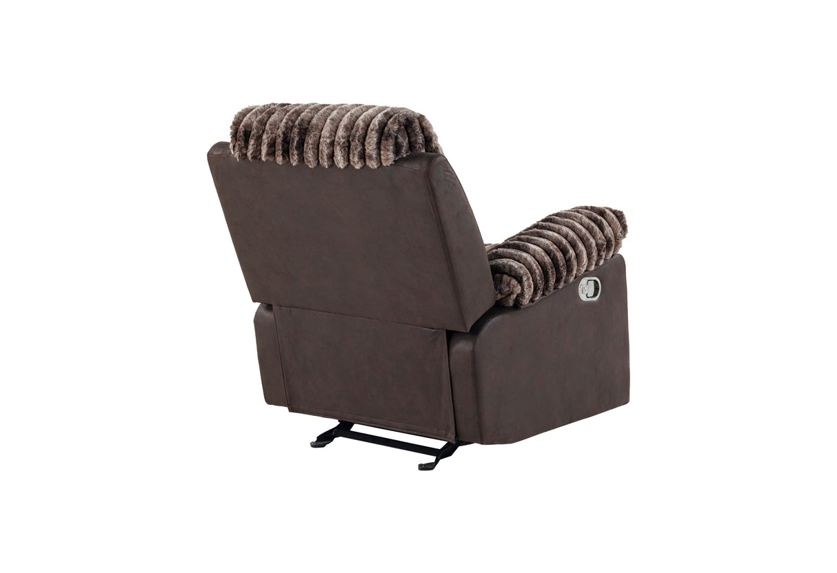 U6028 Brown Glider Recliner | Global Furniture USA