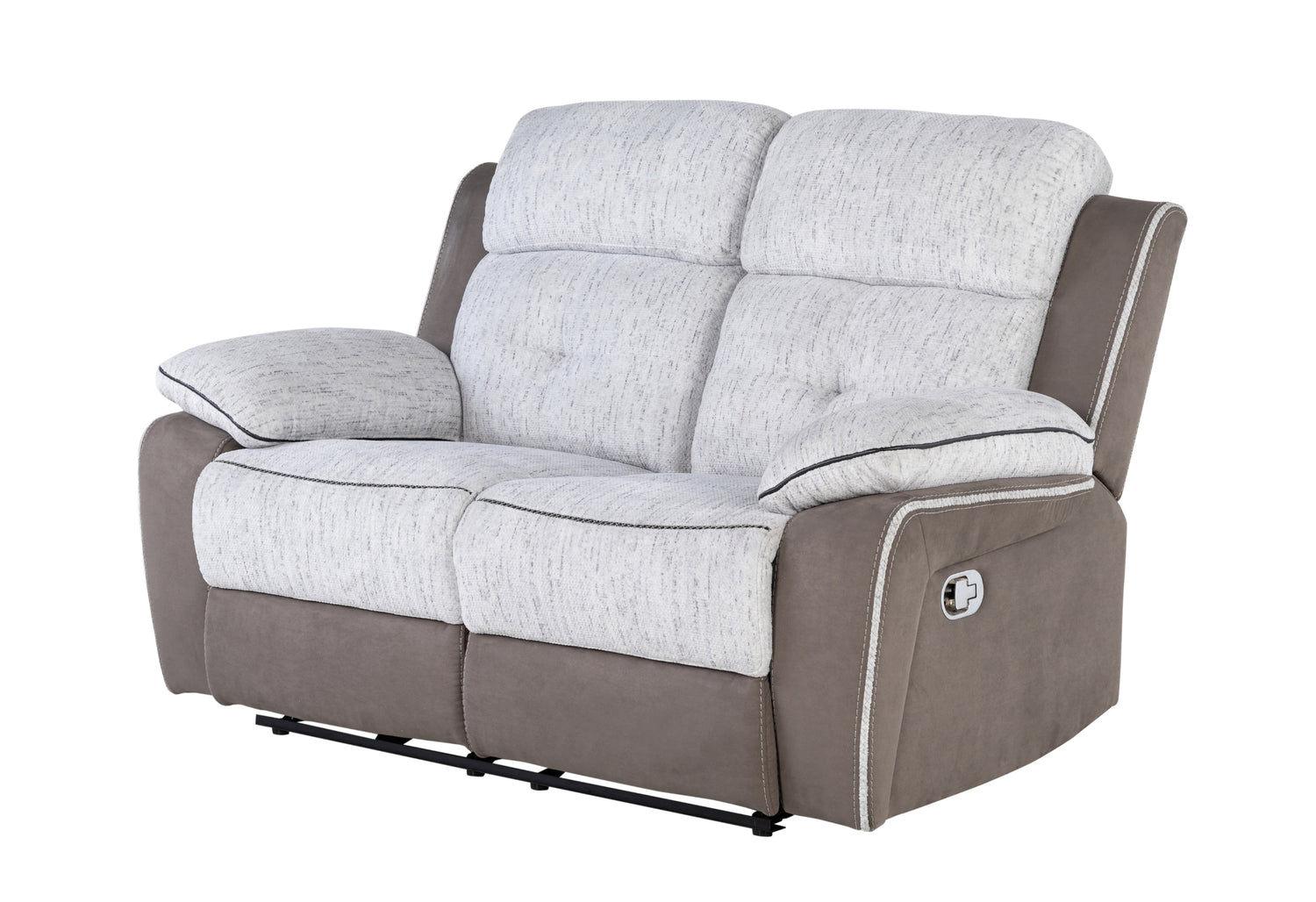 U5050 Light Grey/Dark Grey 30 Reclining Loveseat | Global Furniture USA
