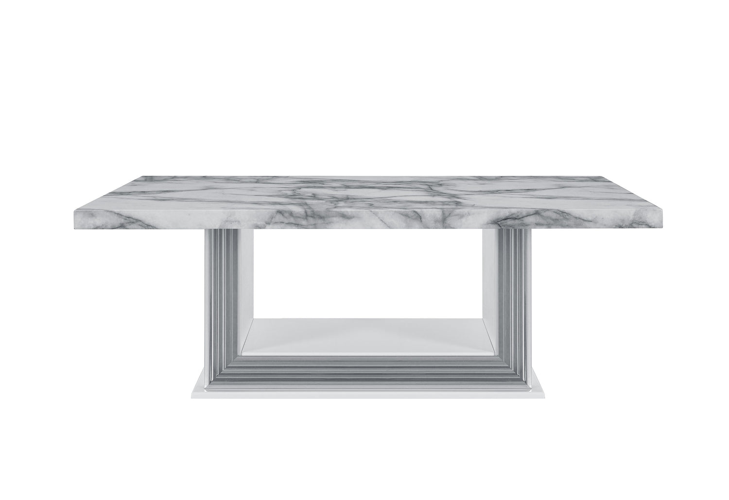 Ylime White Marble Coffee Table | Global Furniture USA