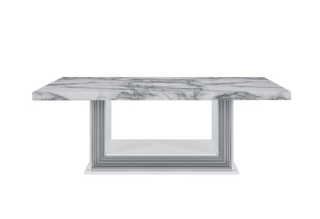 Ylime White Marble Coffee Table | Global Furniture USA