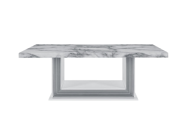 Ylime White Marble Coffee Table | Global Furniture USA
