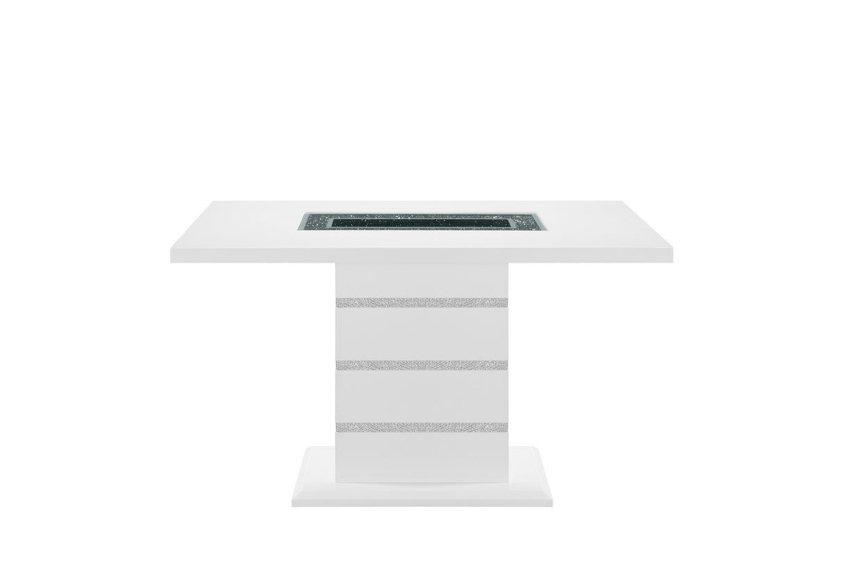Monaco White Rectangular Bar Table - Home Elegance USA