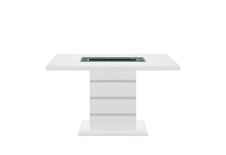 Monaco White Rectangular Bar Table - Home Elegance USA