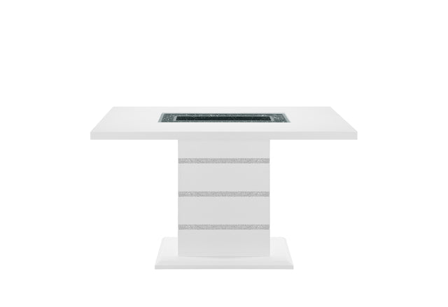Monaco White Rectangular Bar Table - Home Elegance USA
