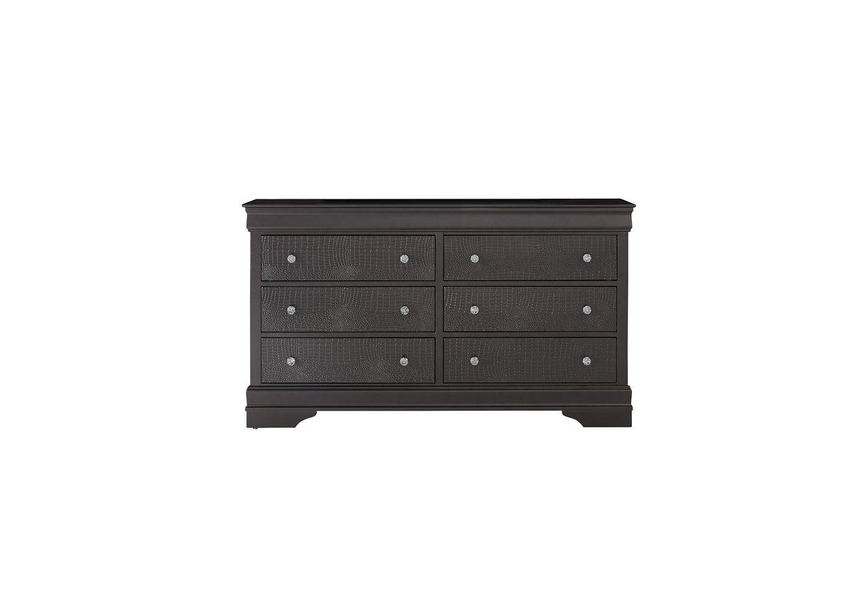 Pompei Metallic Grey Dresser - Home Elegance USA